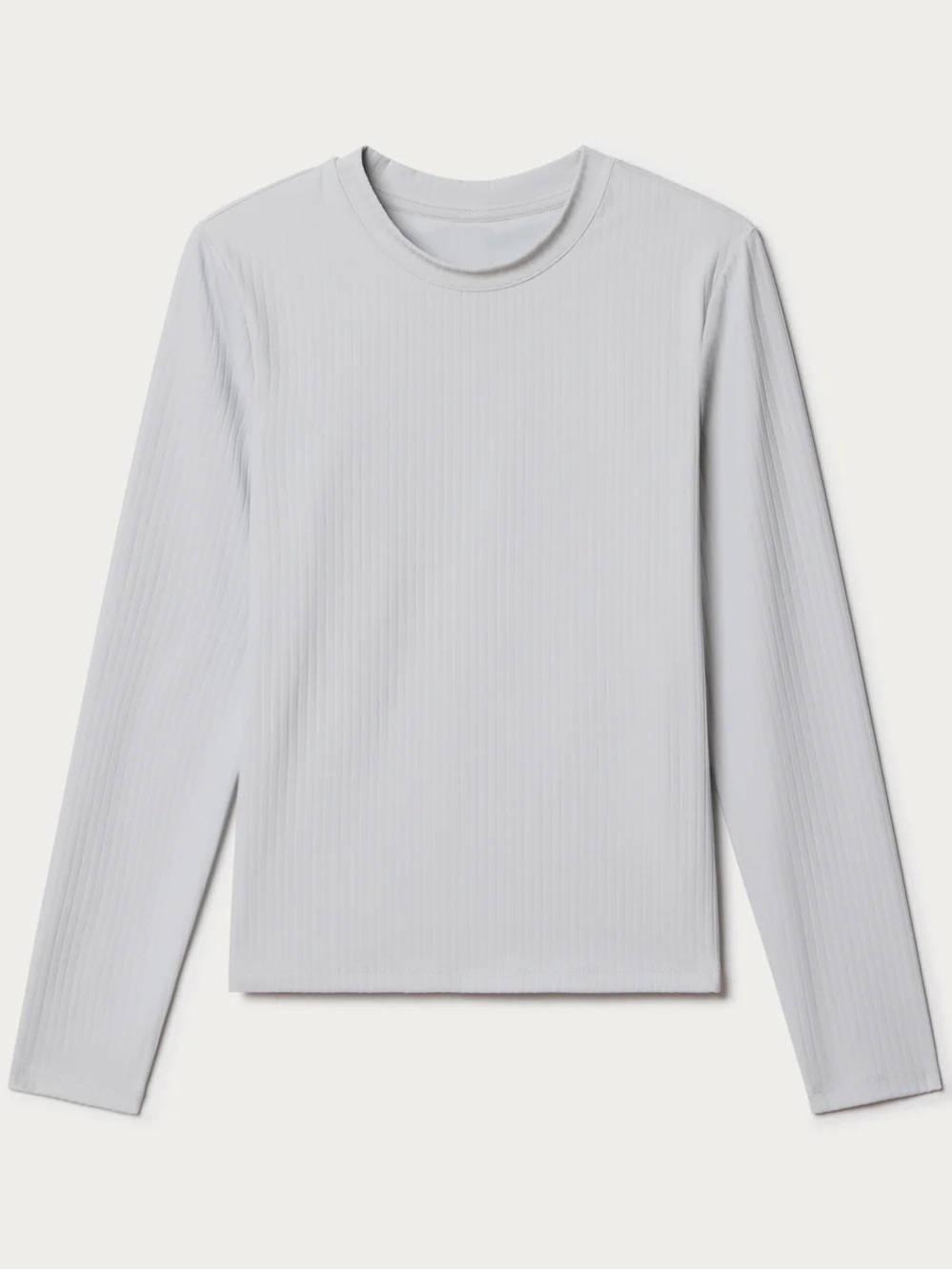 RHÔNE NWT modern ribbed long sleeve -gray mist -large